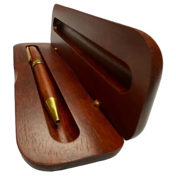 FedEx Appreciation Pen Rosewood with Rosewood Pen Boxed Vintage, Never Used - Picture 3 of 9